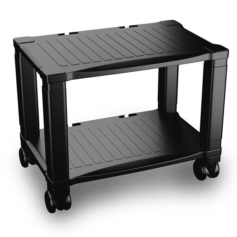 Home-Complete Printer Stand-2-Tier Under Desk Table for Fax, Scanner, Printer, Office Supplies-Compact and Mobile with Wheels for Portable Storage - Image 1